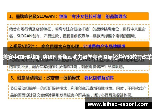 美赛中国团队如何突破创新瓶颈助力数学竞赛国际化进程和教育改革